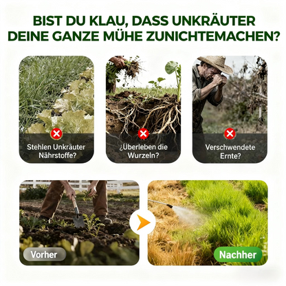 Starkes Herbizid 🚀 6h UNKRAUT WEG! Acker/Wald/Grünanlage, 0 Toxine – Sofort wirkend💥