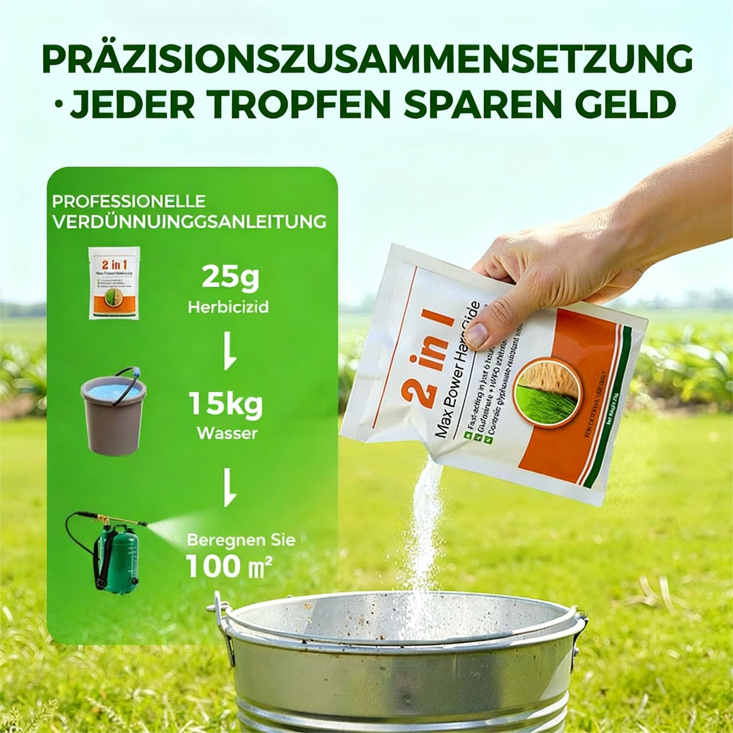 Starkes Herbizid 🚀 6h UNKRAUT WEG! Acker/Wald/Grünanlage, 0 Toxine – Sofort wirkend💥